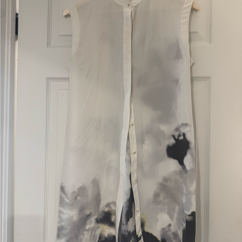 All Saints Cream Silk Blouse